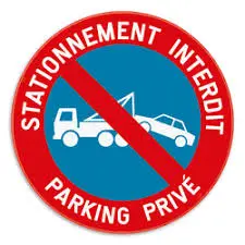 PLAQUE STATIONNEMENT INTERDIT