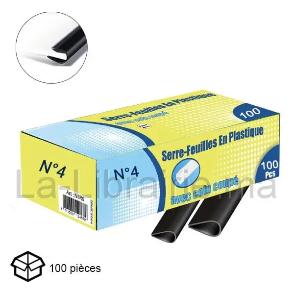 SERRE FEUILLE N°4 BLANC 100PCS ACCORD