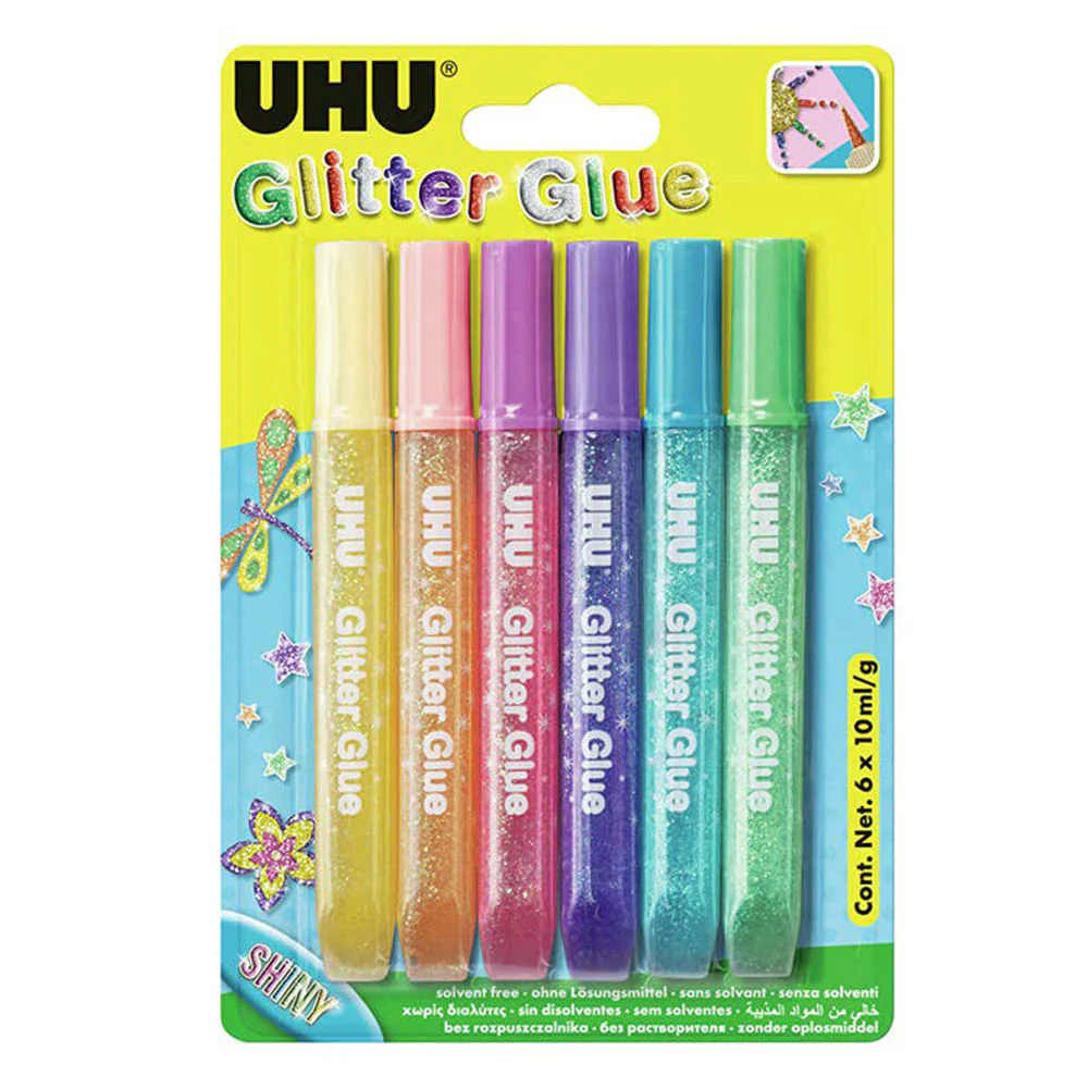 COLLE UHU GLITTER GLUE SHINY