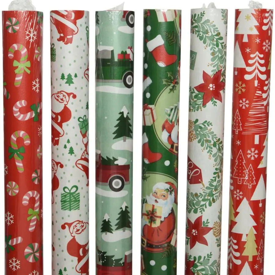PAPIER CADEAUX NAVIDA 1*3M MOTIF FONCE