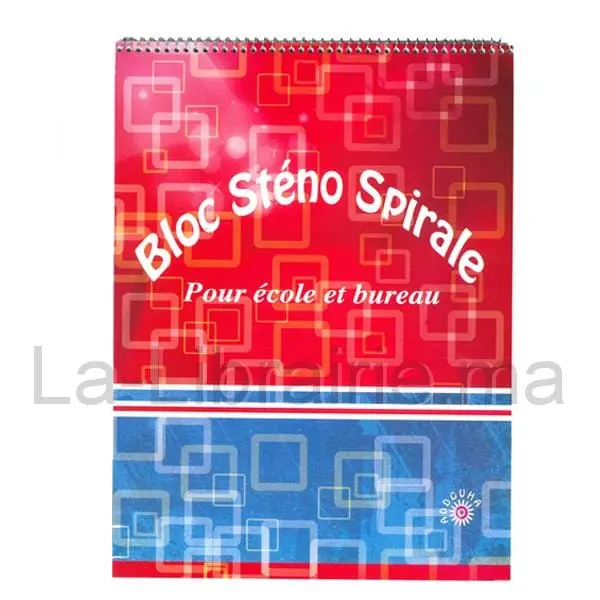 [2P0002190] BLOC STENO SPIRALE ADDOUHA A5
