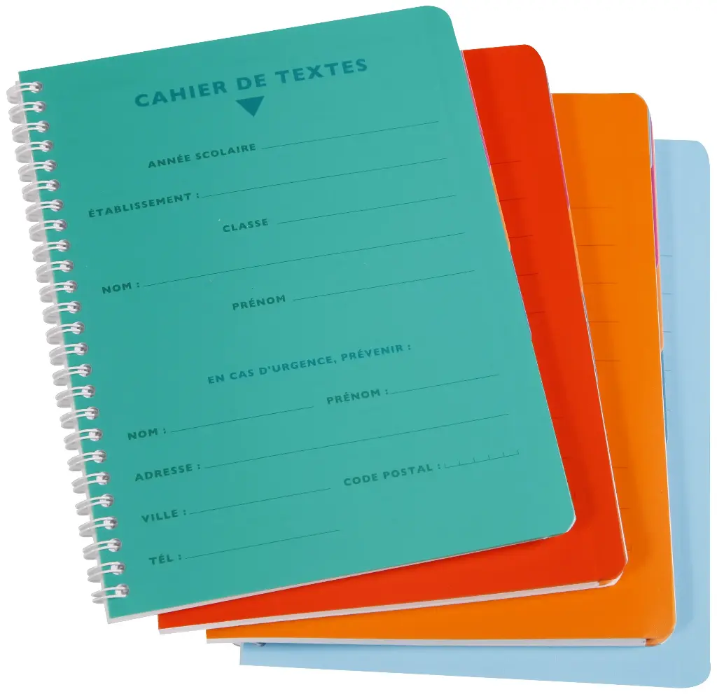 CAHIER DE TEXTE SPIRALE SYRTA