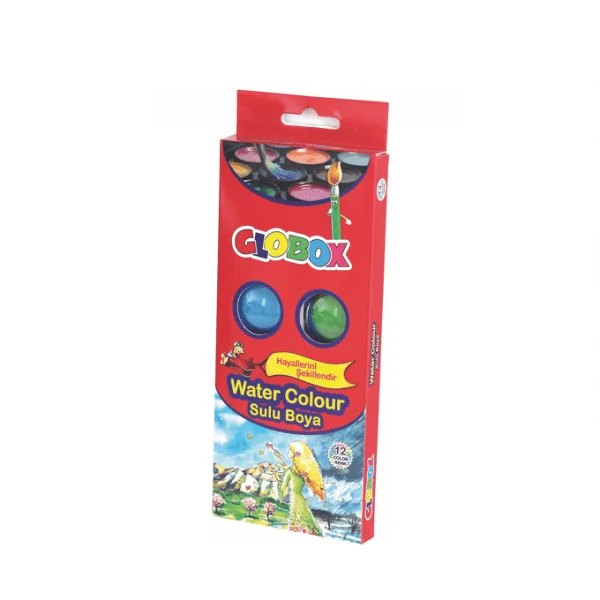 PEINTURE AQUARELLE 12 COULEURS GLOBOX