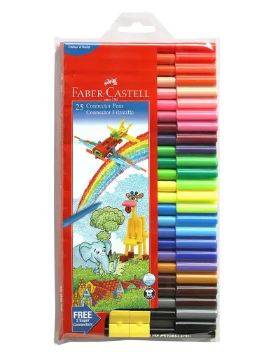 25 FEUTRES CONNECTORS FABER CASTEL