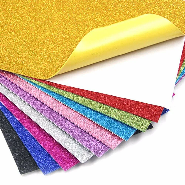 PAPIER MOUSSE PAILLETTES (ADHESIF)