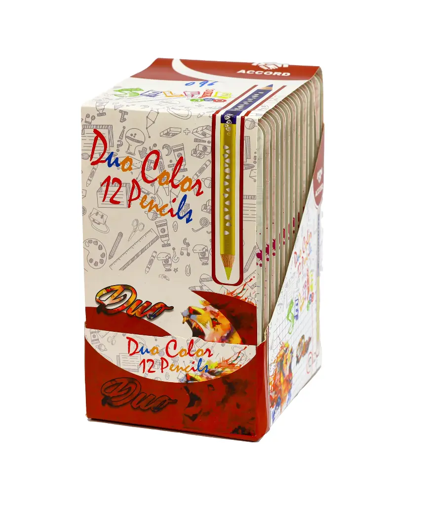 CRAYONS DE COULEUR 12 LONG DUO SELFIE 360 ACCORD