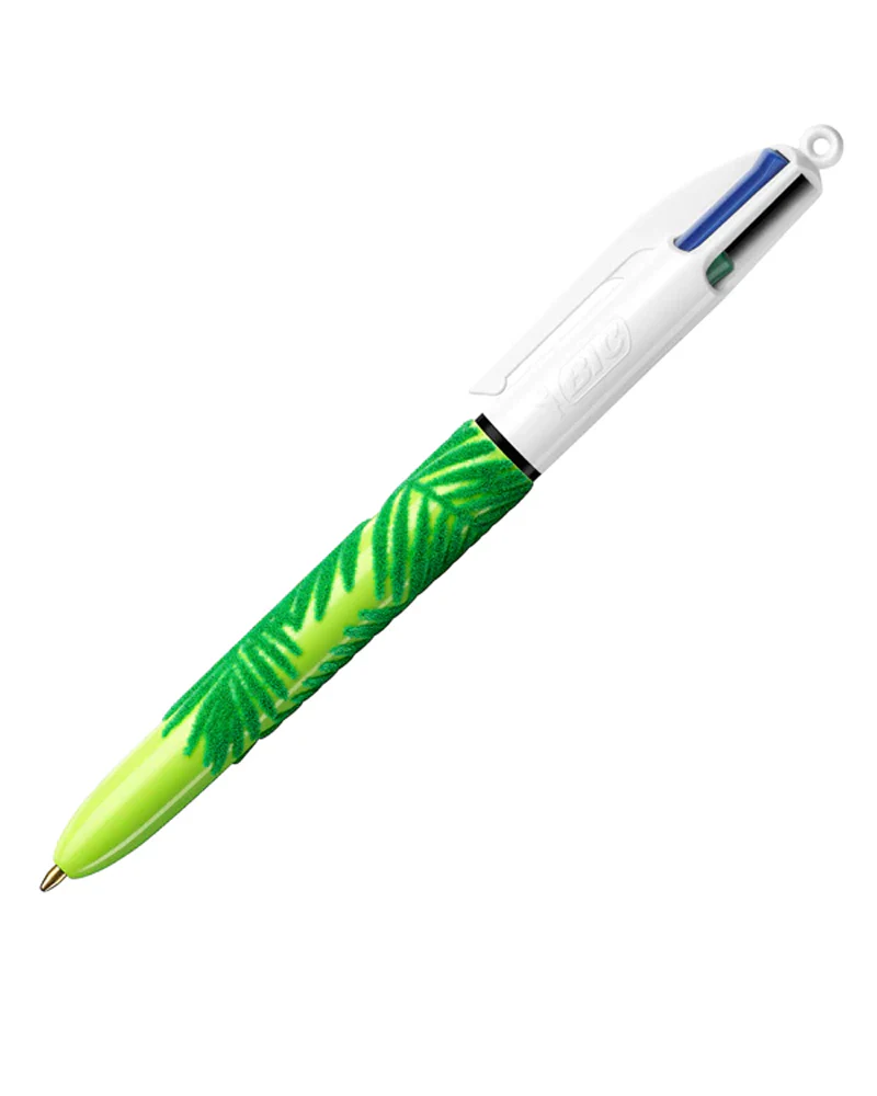 STYLO BIC 4 COULEURS VELOURS VERT