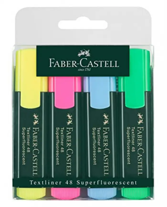 FLUORESCENT FABER CASTELL 4 FC COULEUR