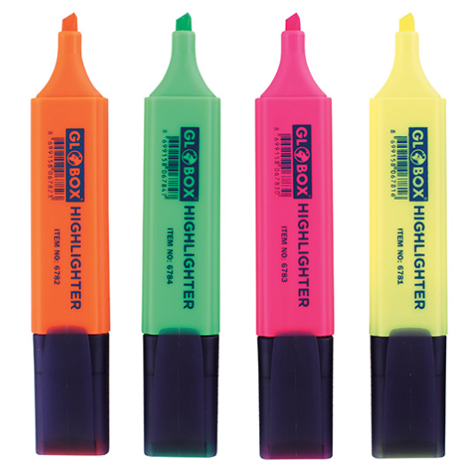 SURLIGNEUR GLOBOX PAQUET DE 4 REF 6582