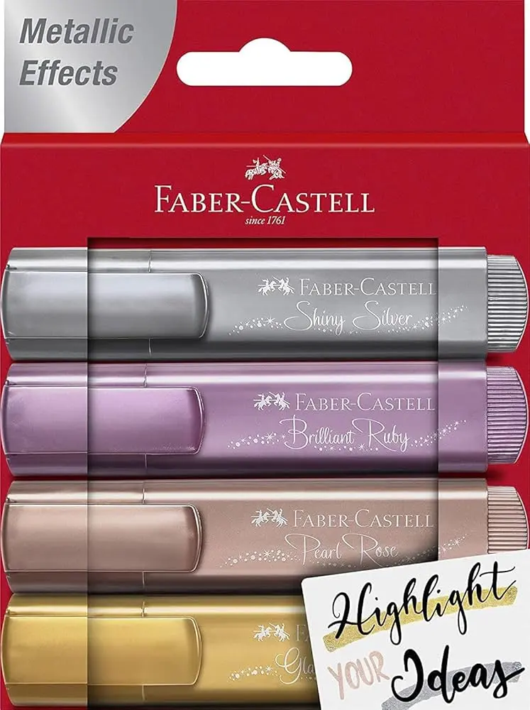 SET DE 4 TEXTLINER METALLIC