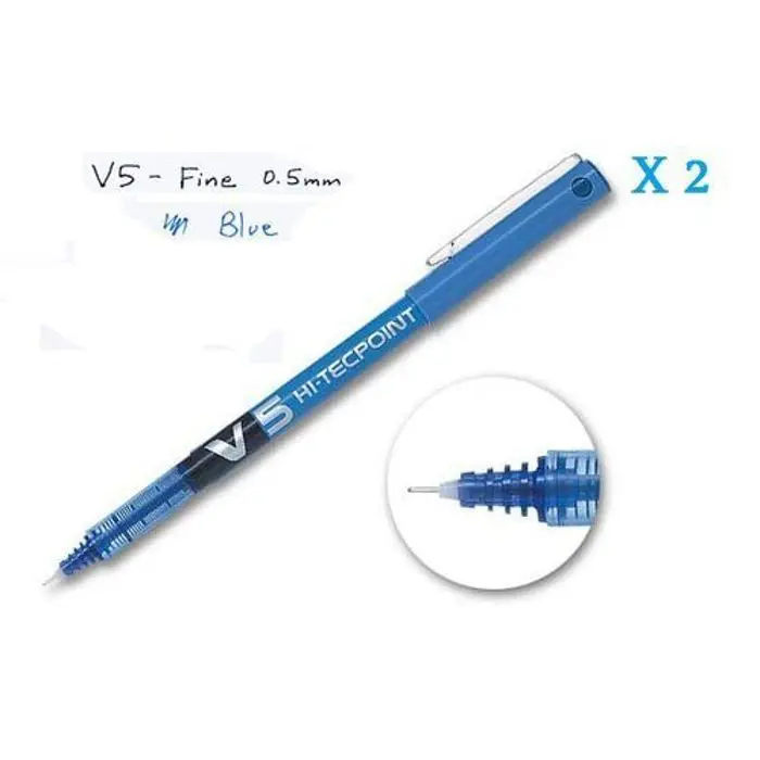 STYLO PILOT V5 HI-TECPOINT 0.5 SYSTEM BLEU