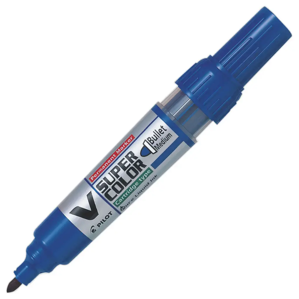 MARQUEUR PERMANENT PILOT V SUPER BLEU