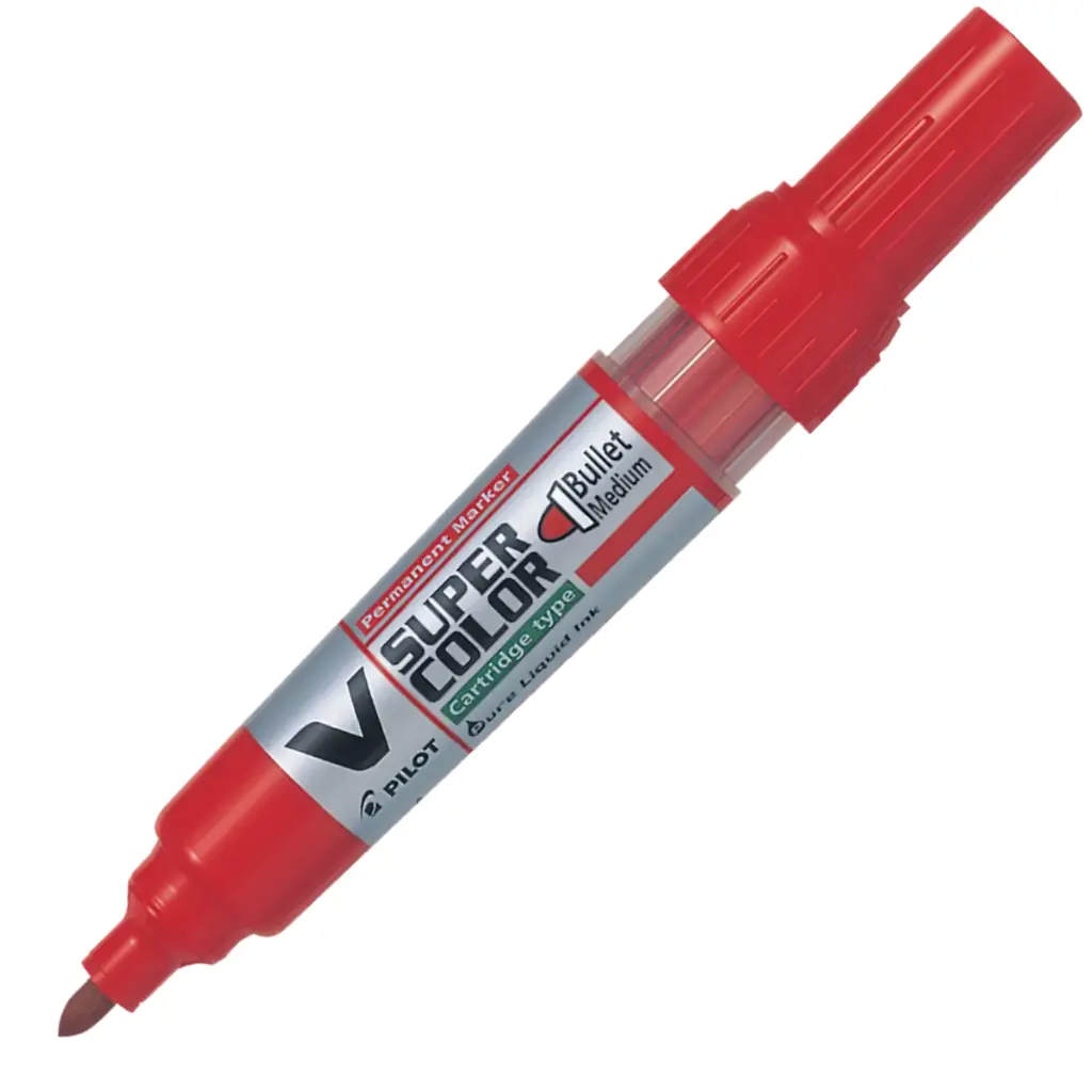 MARQUEUR PERMANENT PILOT V SUPER ROUGE