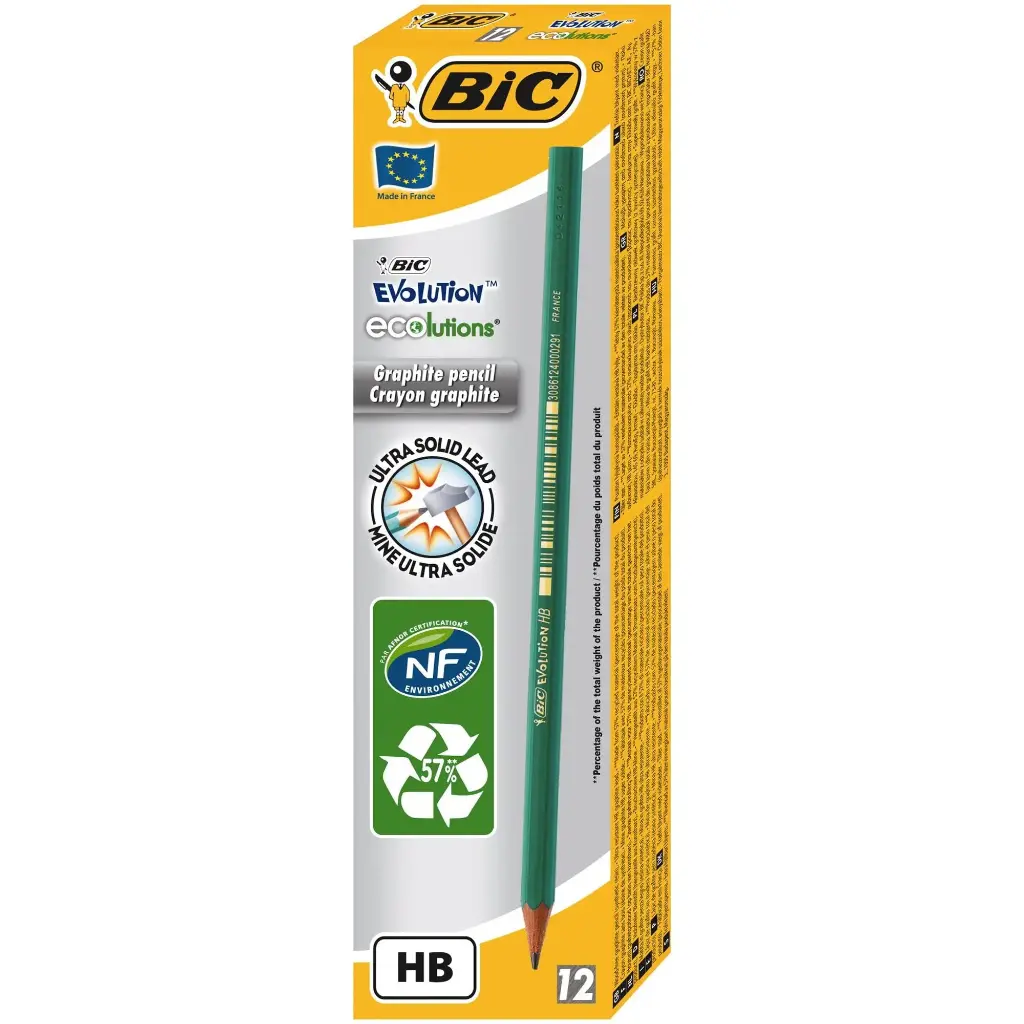 CRAYON BIC ECO EVOLUTION 655 HB BG BTE12
