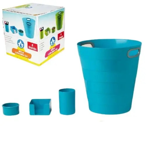 ENSEMBLE DE BUREAU 4PCS EN PLASTIQUE