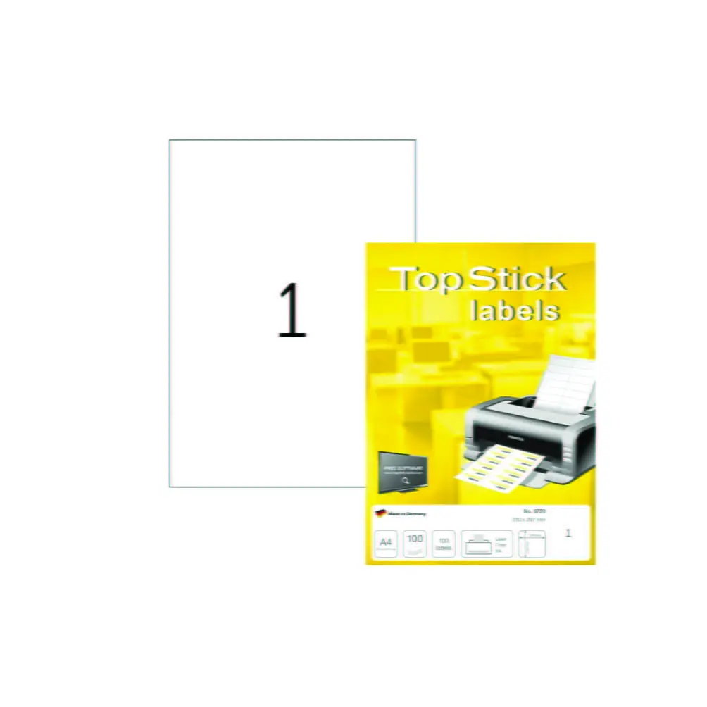 ETIQUETTES ADHESIVES REF N°1 (A4)