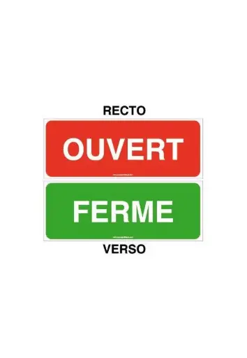 [2P0004563] PLAQUE FERME OUVERT