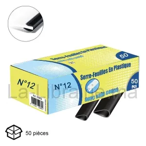 [2P0005037] SERRE FEUILLE N°12 NOIR 50PCS ACCORD