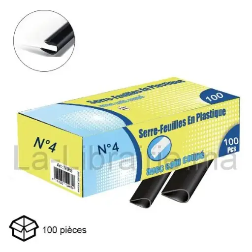 [2P0005054] SERRE FEUILLE N°4 BLANC 100PCS ACCORD