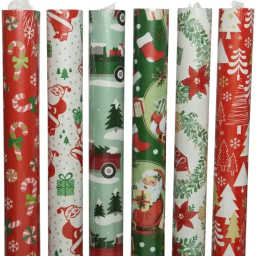 [2P0006977] PAPIER CADEAUX NAVIDA 1*3M DECORATION NOEL