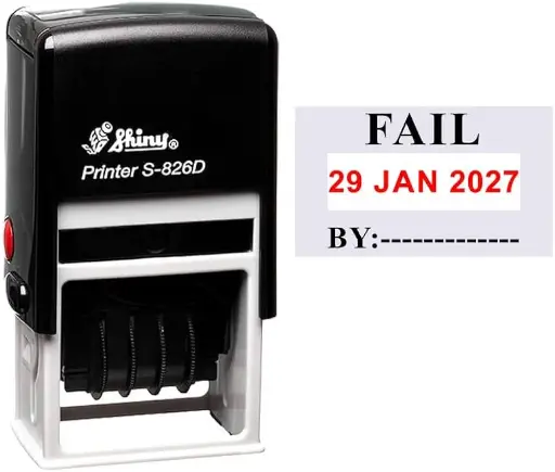 [2P0006296] CACHET DATEUR SHINY PRINTER S-826D
