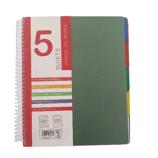 [2P0006876] CAHIER 5 SUJETS 240P SPIRAL SEYES