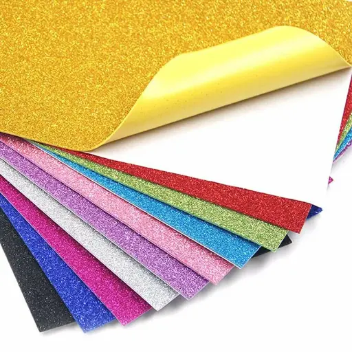[2P0002802] PAPIER MOUSSE PAILLETTES (ADHESIF)