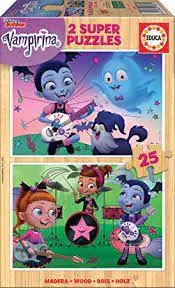 [2P0004201] PUZZLES 2X25PCS VAMPIRINA BOIS