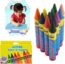 [2P0005028] CRAYONS DE CIRE 12 WAX JUMBO ACCORD