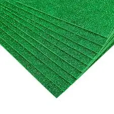 [2P0006415] PAPIER MOUSSE ADHESIF PAILLETTE VERT A4