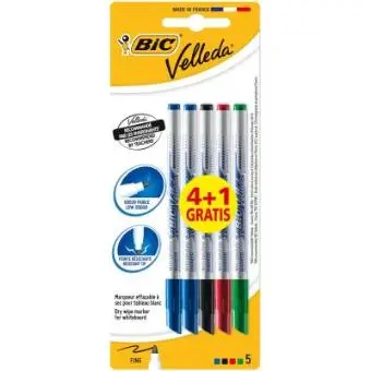 [2P0001025] MARQUEUR BIC VELLEDA 4+1