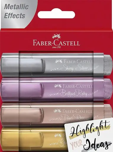 [2P000145] FLUORESCENT METTALIC HIGHLIGHTERS *4 SPM0773