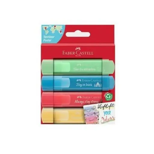 [2P0001933] FLUORESCENT FABER CASTELL 4 COLOR PASTEL