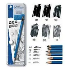 [2P0001975] CRAYONS 6 METAL LUMOGRAPH 