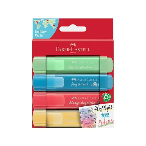 [2P0005030] POCHETTE 4 FLUORESCENT PASTEL SPM0334