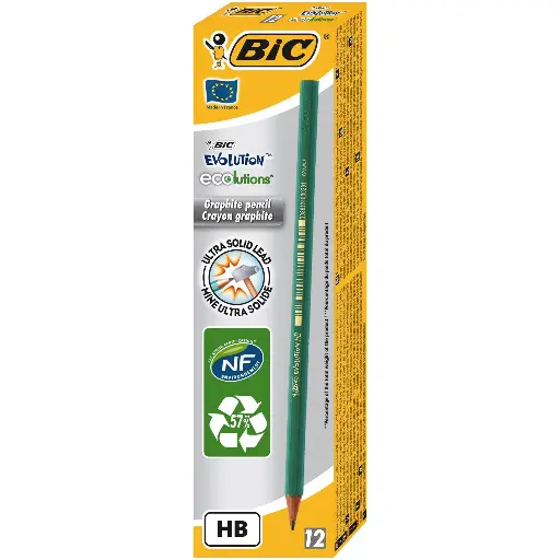 [2P000982] CRAYON BIC ECO EVOLUTION 655 HB BG BTE12