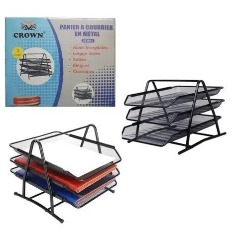 [2P000397] PANIER A COURRIER METAL 3 ETG CROWN
