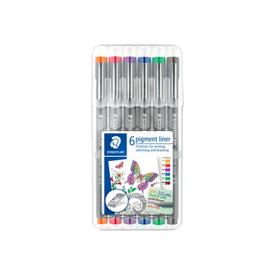 FEUTRE PIGMENT LINER 0.5MM 6 COULEURS